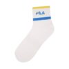 FILA ถุงเท้าเทนนิส Tennis Socks | White/Yellow ( RTLQ32007WH ) - Image 5