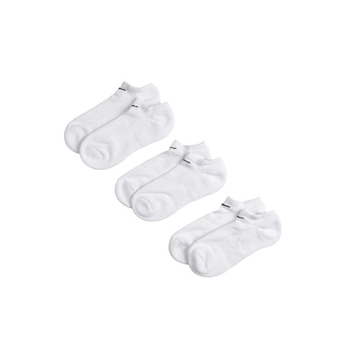 Nike ถุงเท้าเทรนนิ่งเด็ก Nike Everyday Cushioned Socks 3 Pair | White/Black ( SX7673-100 ) - Image 5