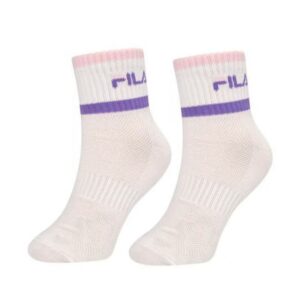 Fila ถุงเท้าเทนนิส Fila Edge Tennis Sock | White / Pink / Purple ( RTLQ32007WHIPIK )