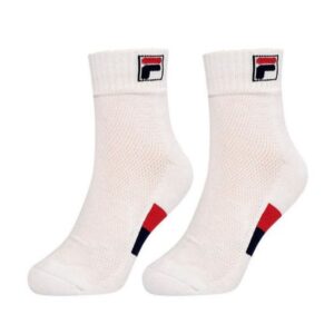 FILA ถุงเท้าเทนนิส Tennis Socks | White/Red/Black ( RSKP230503UWHI )
