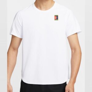 Nike เสื้อเทนนิสผู้ชาย Men's Court Slam Dri-Fit ADV | White ( FZ6945-100 )