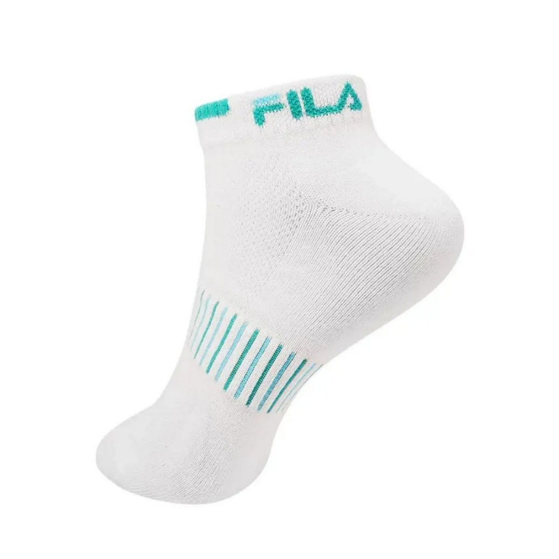 Fila ถุงเท้าเทนนิส Fila Tennis Sock | White/Green ( RBLM15102WHIGRN ) - Image 2