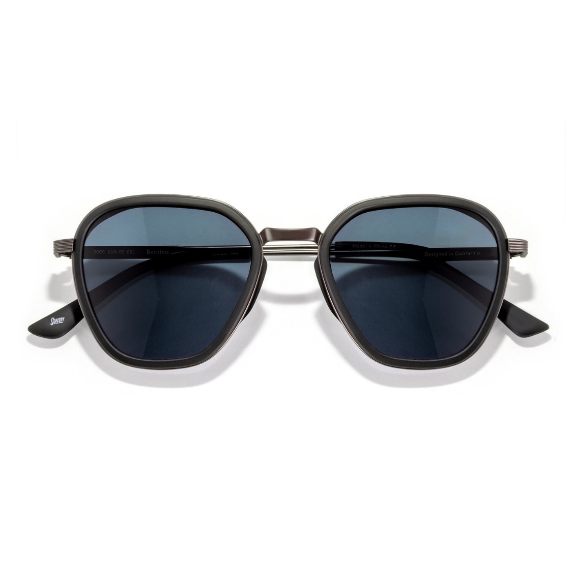 Sunski แว่นกันแดด Bernina Sunglasses | Black Slate ( SUNBEBSL )