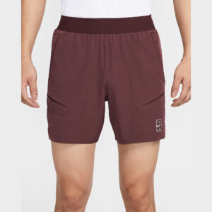 Nike กางเกงเทนนิสผู้ชาย Men's Court Advantage | Vibrant Burgundy/White ( FZ6914-652 )