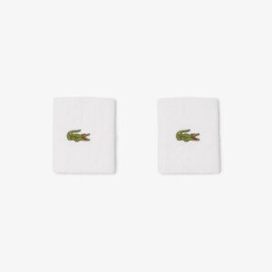 Lacoste ปลอกรัดข้อมือเทนนิสแบบยาว Men's Stretch Jersey Wristbands | White ( RL927251001 )