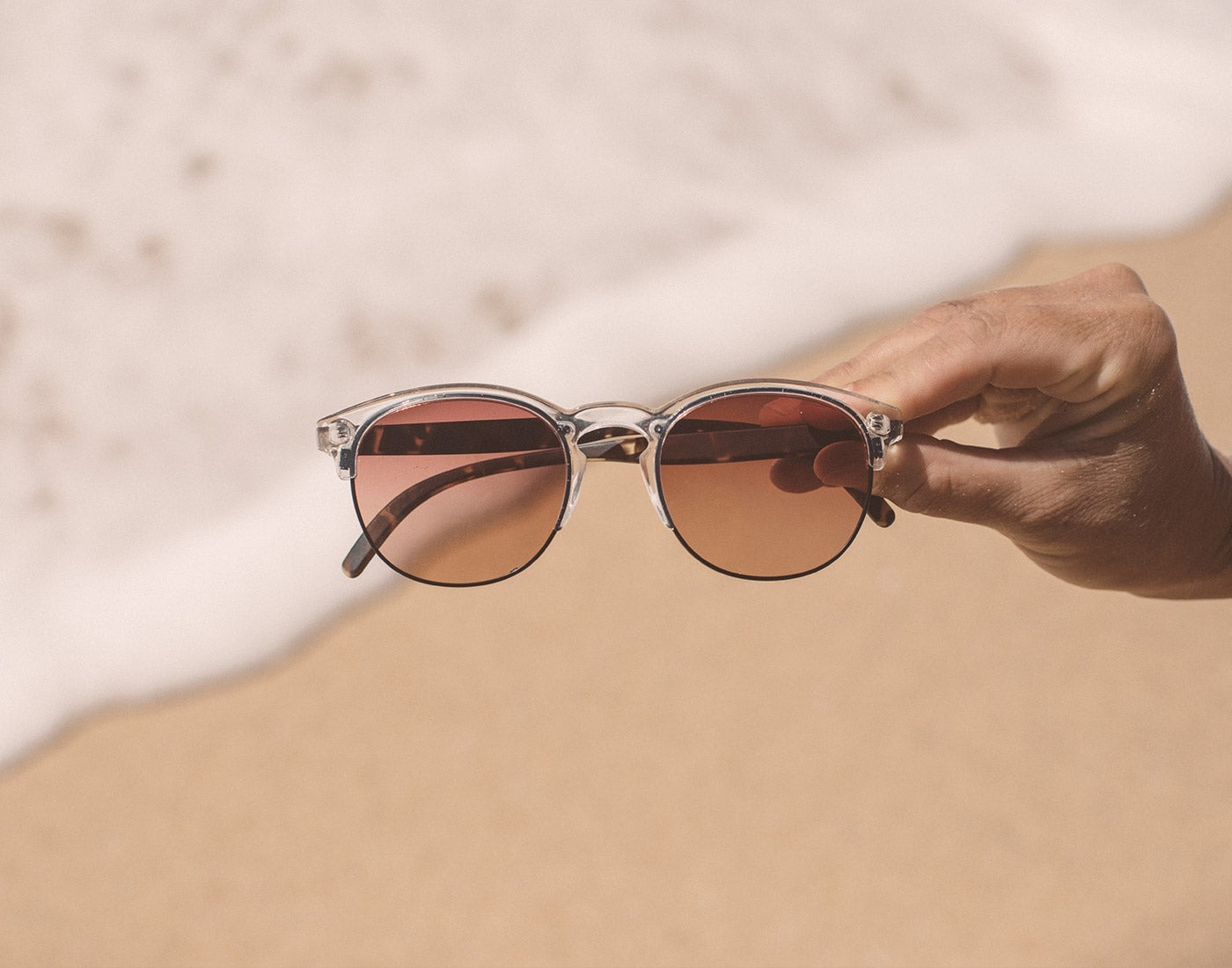 Sunski แว่นกันแดด Avila Sunglasses | Clear Tortoise Fade ( SUNAVCTE ) - Image 7