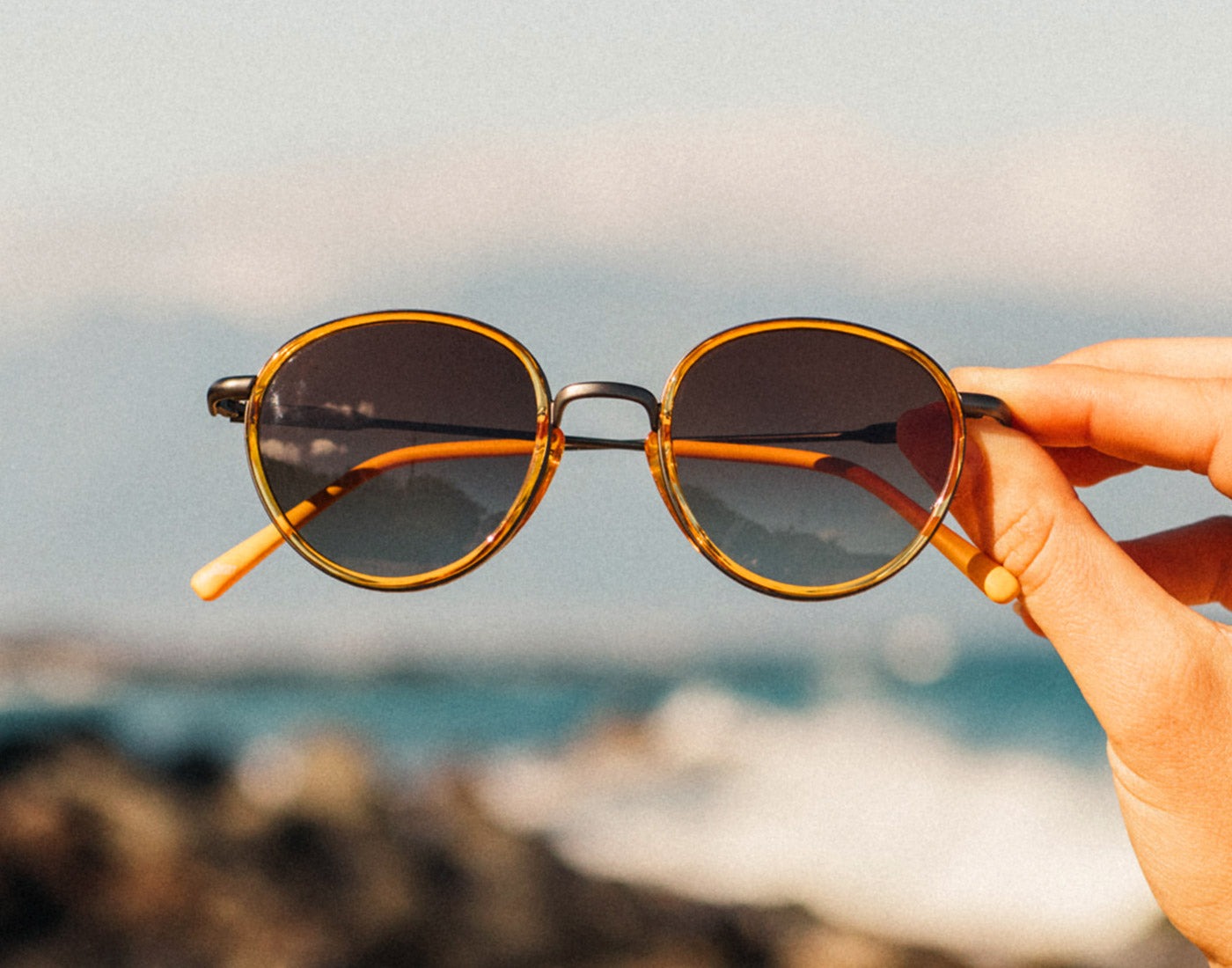 Sunski แว่นกันแดด Baia Sunglasses | Wire Tortoise Bronze ( SUNBAWTB ) - Image 10