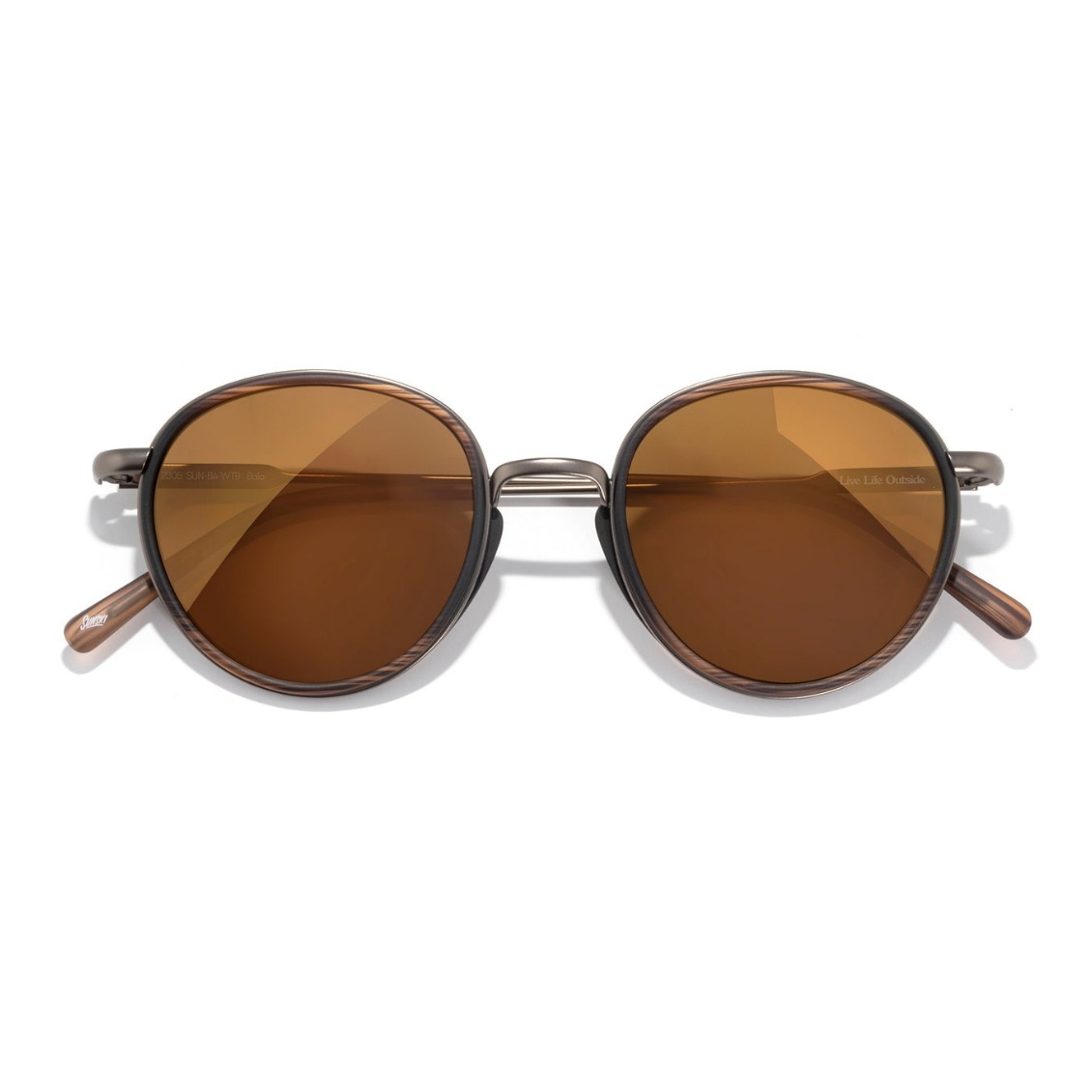 Sunski แว่นกันแดด Baia Sunglasses | Wire Tortoise Bronze ( SUNBAWTB )