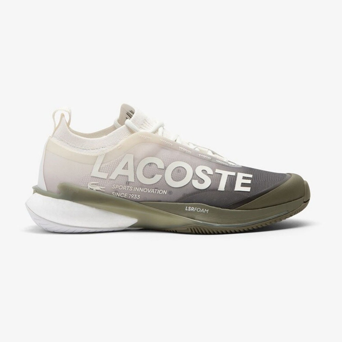 Lacoste รองเท้าเทนนิสผู้หญิง AG-LT25 Lite Tennis Shoes | Off White/Khaki ( 750SFA00072R1 )