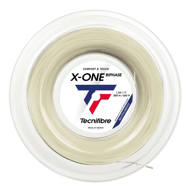 Tecnifibre เอ็นไม้เทนนิสแบ่งขาย X-One Biphase Tennis Strings Reel 12M| Natural ( 01RXO )