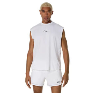 Asics เสื้อเทนนิสผู้ชาย Men's A.P.C. X Crew Sleeveless Tennis Top | Brilliant White ( 2041A317-100 )