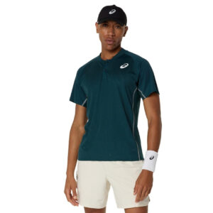 Asics เสื้อเทนนิสผู้ชาย Men's Match Actibreeze Polo-Shirt | Saxon Green ( 2041A322-300 )