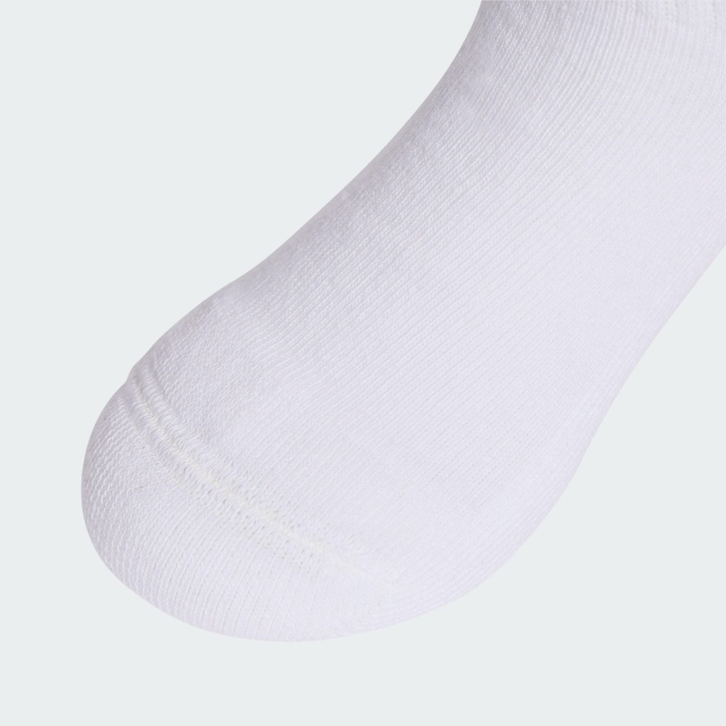 Adidas ถุงเท้าเด็ก Kid's Linear Ankle Socks 3 Pairs | White/Black ( JW8756 ) - Image 4