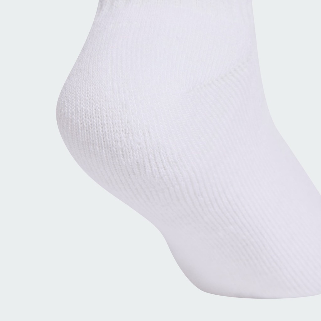 Adidas ถุงเท้าเด็ก Kid's Linear Ankle Socks 3 Pairs | White/Black ( JW8756 ) - Image 3