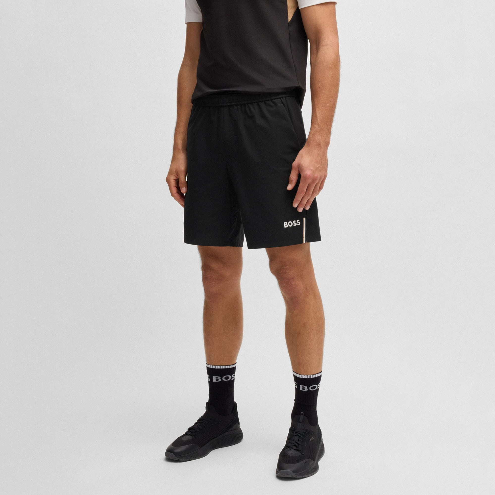 Boss กางเกงเทนนิสผู้ชาย Men's Active tennis shorts | Black ( 50534216-001 ) - Image 3