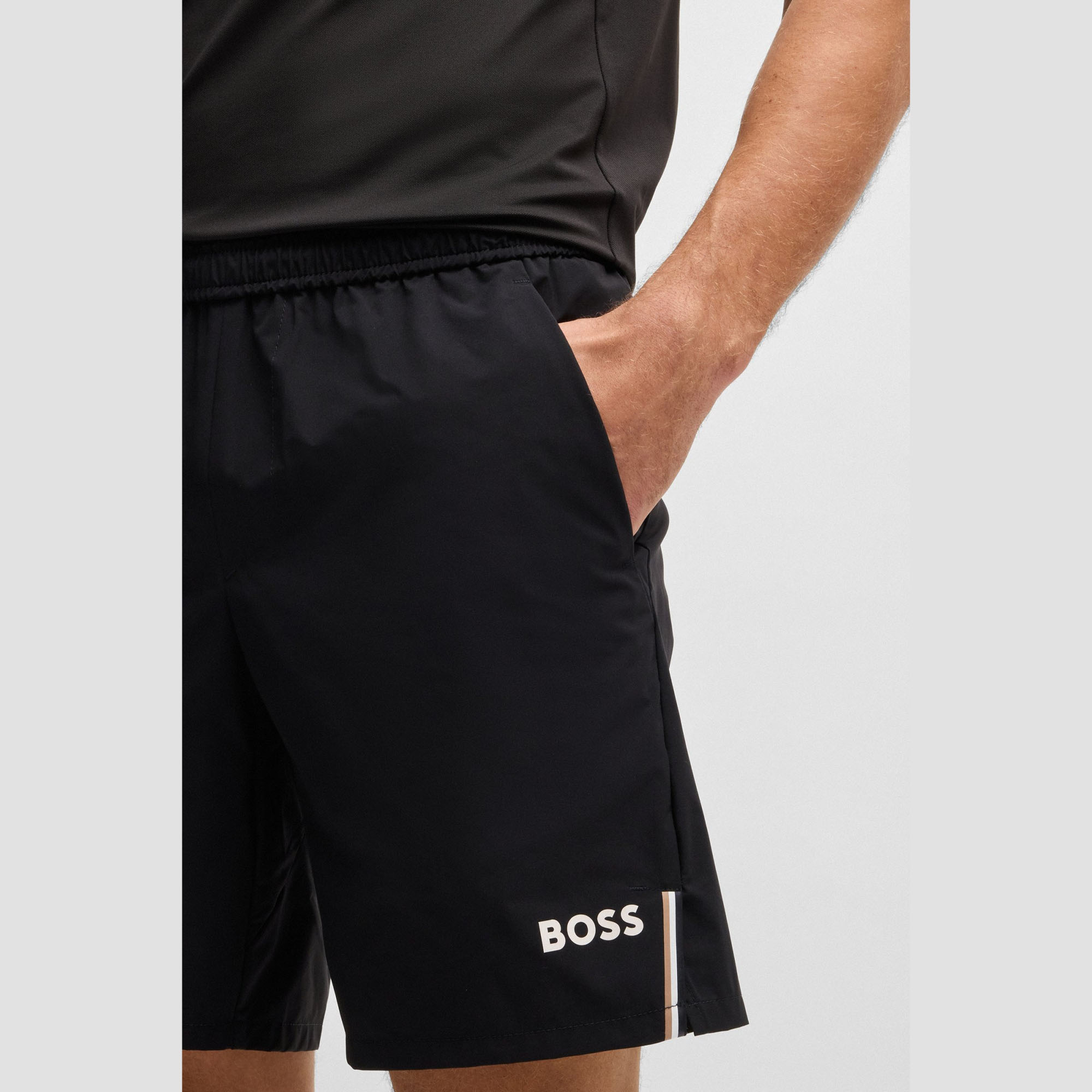 Boss กางเกงเทนนิสผู้ชาย Men's Active tennis shorts | Black ( 50534216-001 ) - Image 6