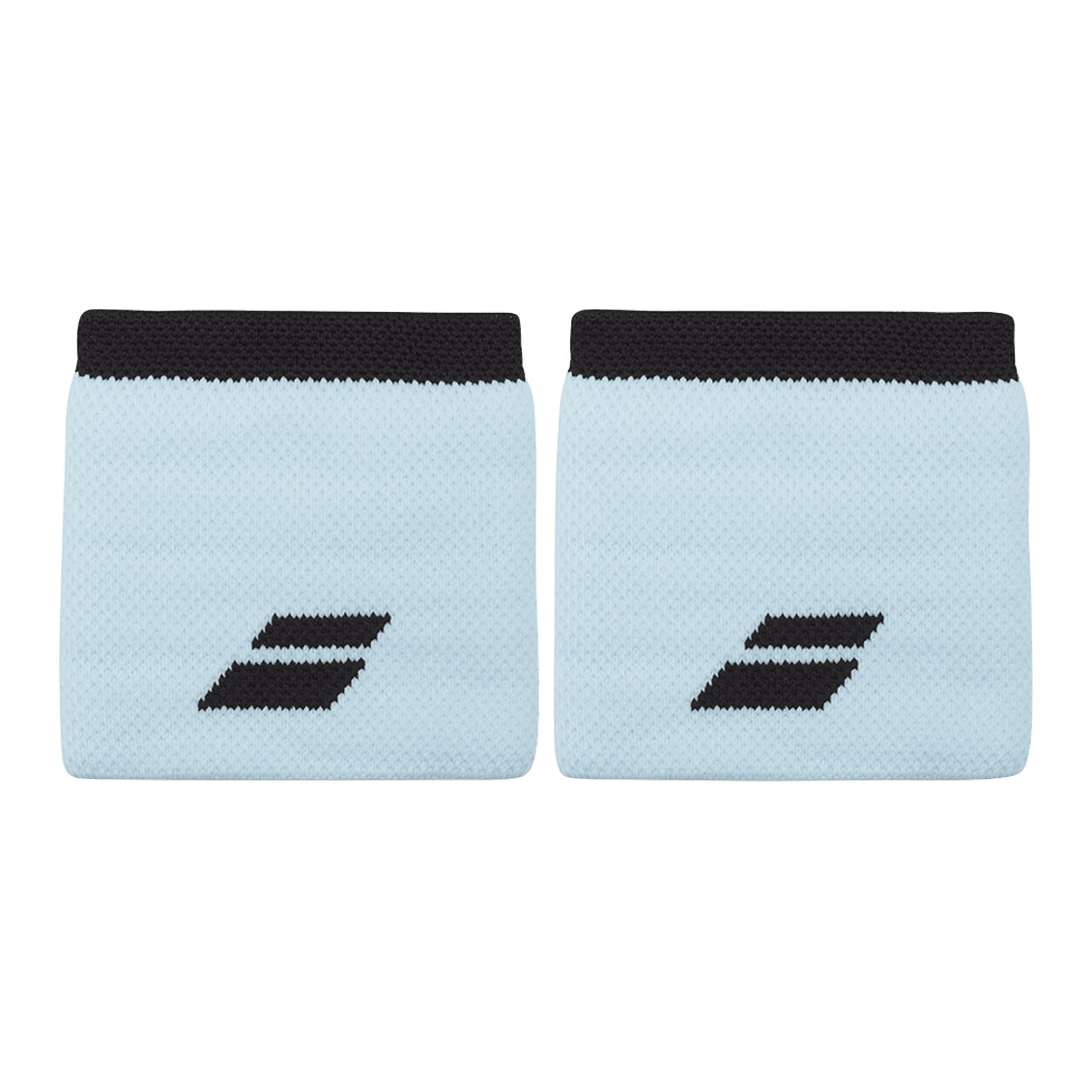 Babolat ปลอกรัดข้อมือเทนนิสแบบสั้น Logo Wristbands | Light Blue / Black ( 5UT1261 )