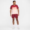 Nike เสื้อเทนนิสผู้ชาย Men's Court DF Advantage Top Print  | Team Red/Washed Coral/White ( FZ9845-677 ) - Image 3