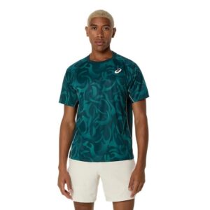 Asics เสื้อเทนนิสผู้ชาย Men's Game SS Top | Saxon Green ( 2041A323-300 )