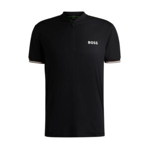 Boss เสื้อเทนนิสผู้ชาย Men's Active Slim-Fit Polo Shirt | Black ( 50539093-001 )