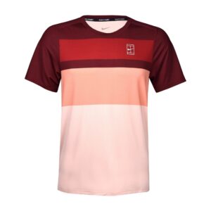 Nike เสื้อเทนนิสผู้ชาย Men's Court DF Advantage Top Print  | Team Red/Washed Coral/White ( FZ9845-677 )