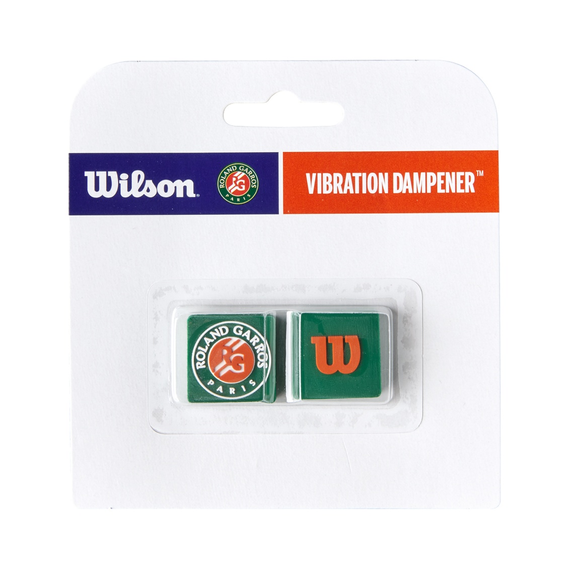 Wilson ยางกันสะเทือน Roland Garros 2025 Dampener x2 | Green/Orange ( WR8445801001 )