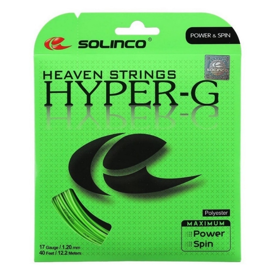 Solinco เอ็นไม้เทนนิส Hyper-G 17/1.20mm Tennis String Reel | Bright Green ( 1920102 )