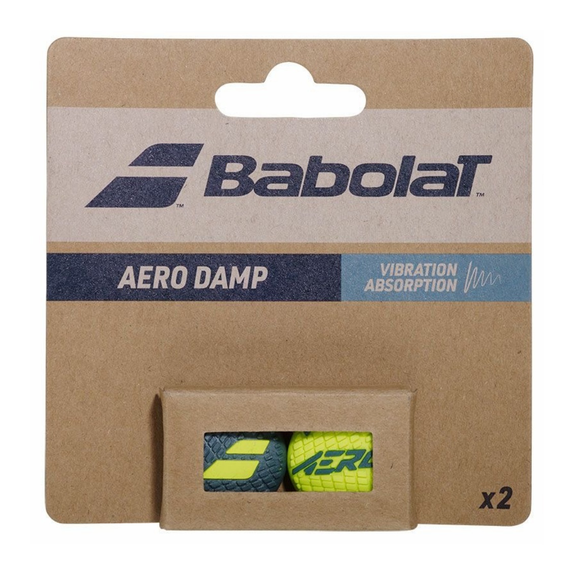 Babolat ยางกันสะเทือน Aero Damp x2 | Grey/Yellow ( 700137 )