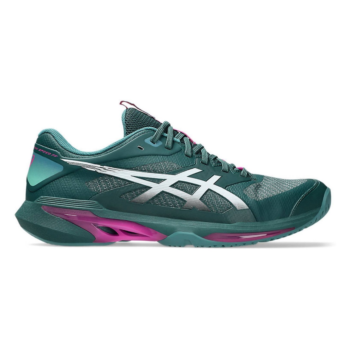 Asics รองเท้าเทนนิสผู้ชาย Solution Speed FF 4 | Dark Neptune / White ( 1041A532-300 )