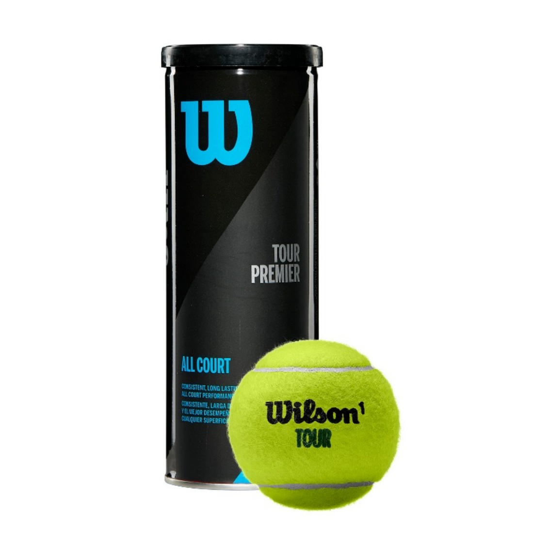 Wilson ลูกเทนนิส Tour Premier All Court Tennis Balls x 3 ( กระป๋องละ 3 ลูก ) / Yellow ( WRT109400 )