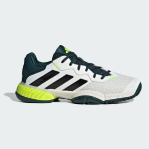 Adidas รองเท้าเทนนิสเด็ก Barricade Kids | Off White / Core Black / Aurora Ivy ( JH5126 )
