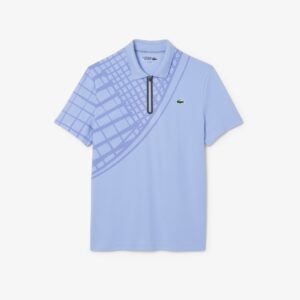 Lacoste เสื้อเทนนิสผู้ชาย Men's Ultra Dry Printed Slim Fit Tennis Polo | Purple ( DH4756515QD )