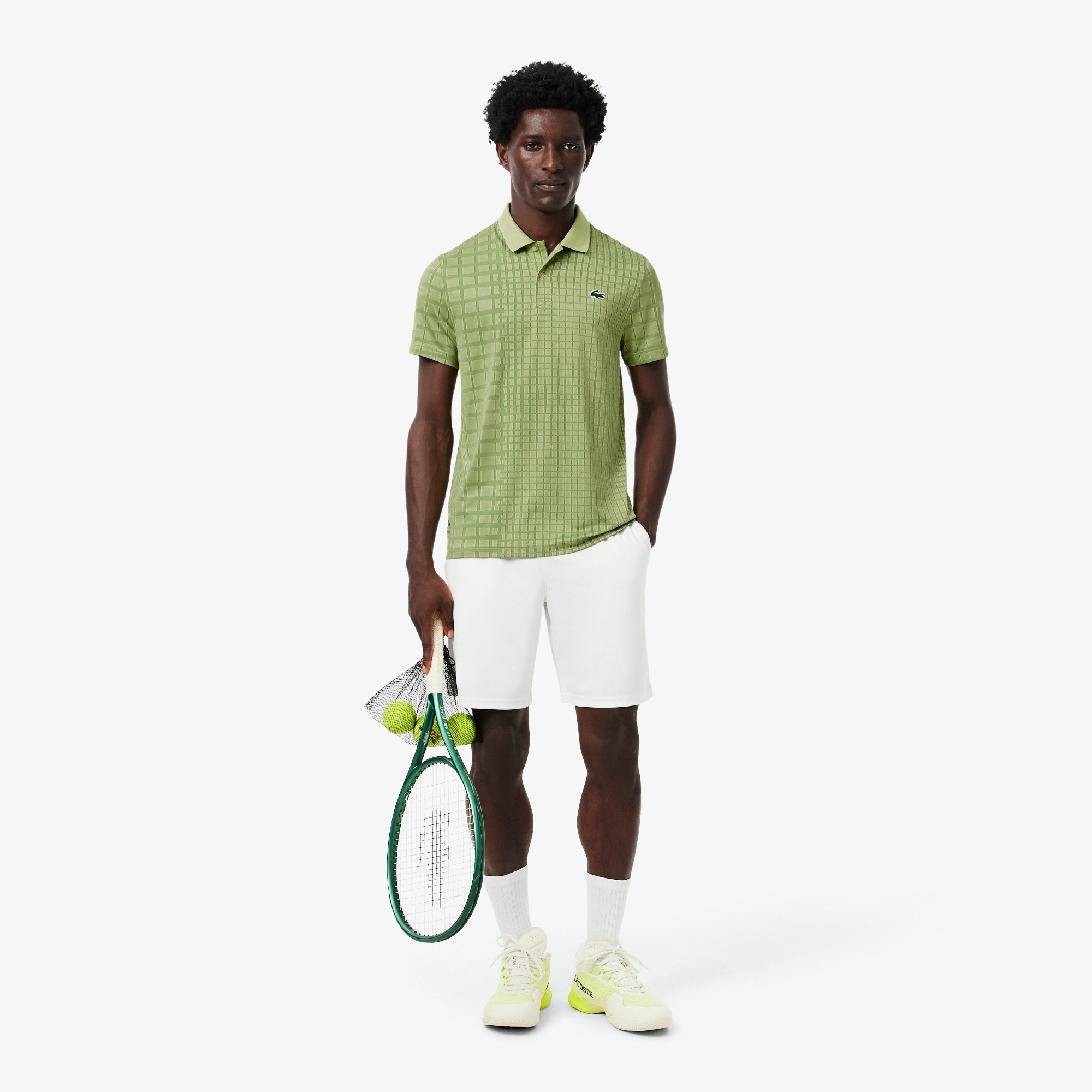 Lacoste เสื้อเทนนิสผู้ชาย Tennis x Daniil Medvedev Polo Shirt | Green ( DH4762006I4 ) - Image 10