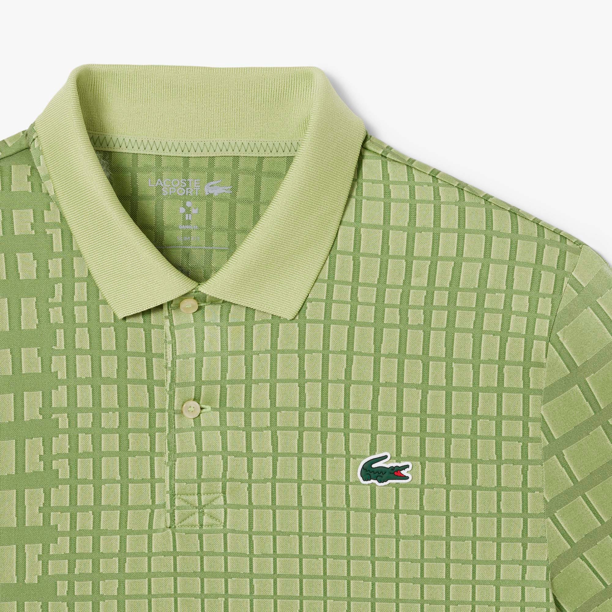 Lacoste เสื้อเทนนิสผู้ชาย Tennis x Daniil Medvedev Polo Shirt | Green ( DH4762006I4 ) - Image 3