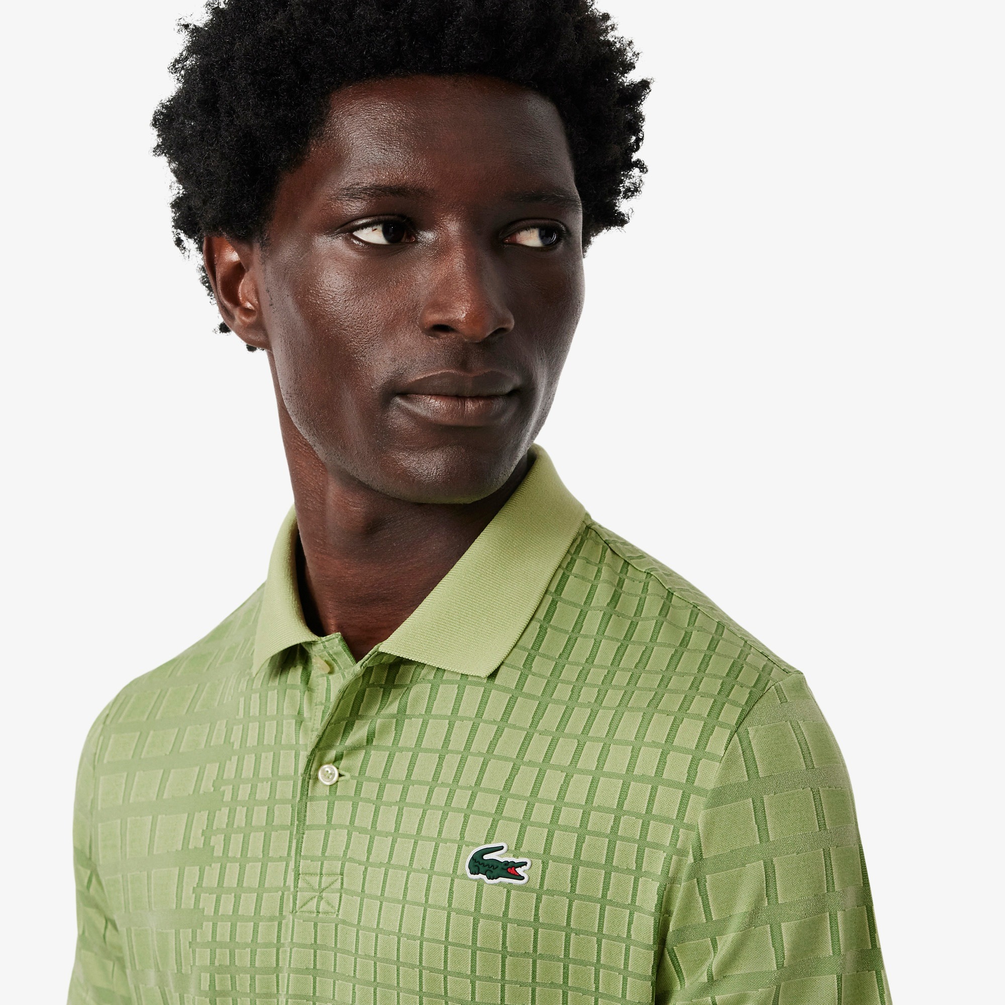 Lacoste เสื้อเทนนิสผู้ชาย Tennis x Daniil Medvedev Polo Shirt | Green ( DH4762006I4 ) - Image 9