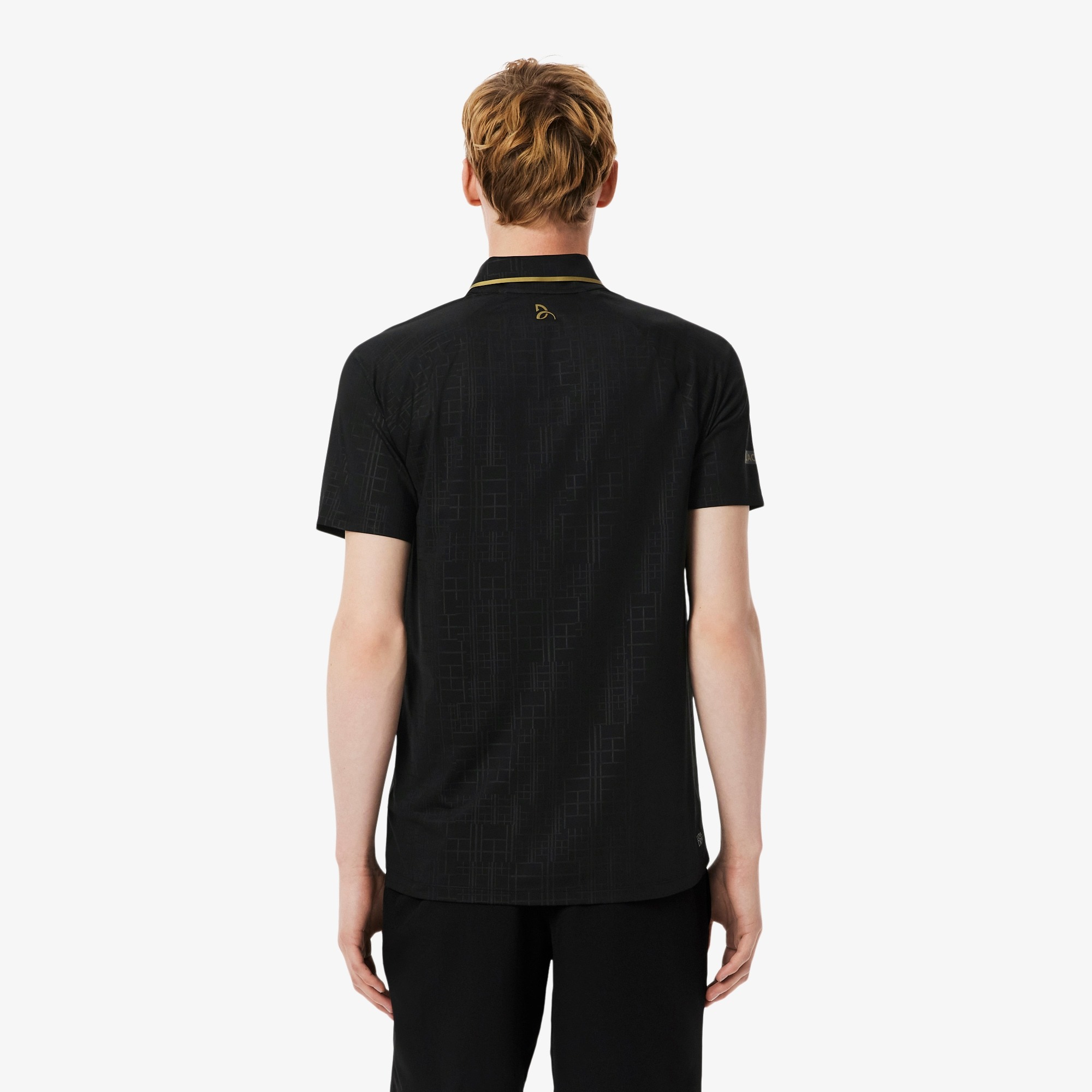 Lacoste เสื้อเทนนิสผู้ชาย Men's Tennis x Novak Djokovic On Court Polo | Black ( DH478951031 ) - Image 10
