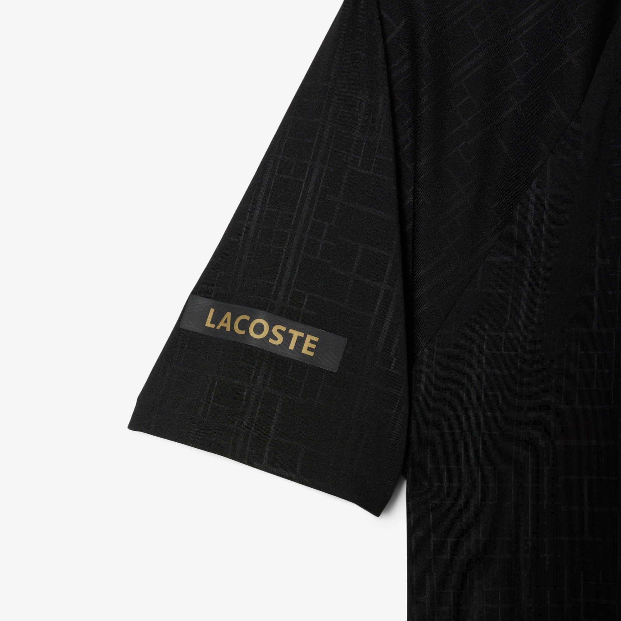 Lacoste เสื้อเทนนิสผู้ชาย Men's Tennis x Novak Djokovic On Court Polo | Black ( DH478951031 ) - Image 4