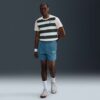 Nike เสื้อเทนนิสผู้ชาย Men's Court Slam Dri-FIT ADV Tennis Top  | Pale Ivory/Black ( FZ6934-110 ) - Image 4