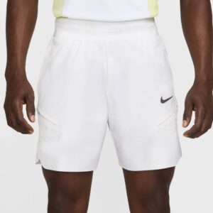Nike กางเกงเทนนิสผู้ชาย Men's Court Slam Dri-FIT Tennis Shorts | White/Medium Ash ( FZ6899-100 )