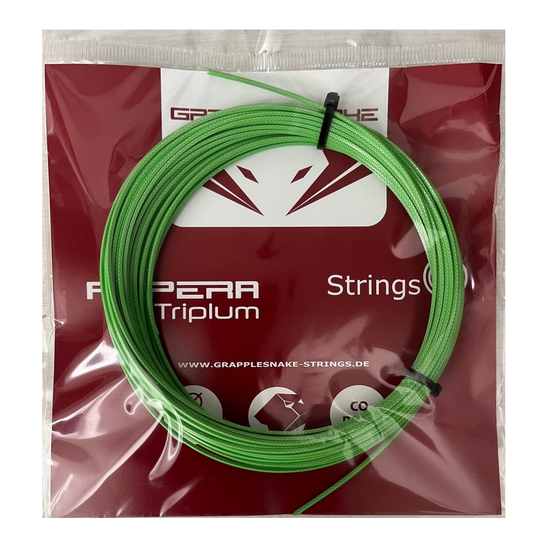Grapplesnake เอ็นไม้เทนนิส Aspera Triplum 1.19mm Tennis String Pack | Grass/Green ( ASPERATRIPLUMGRGR )
