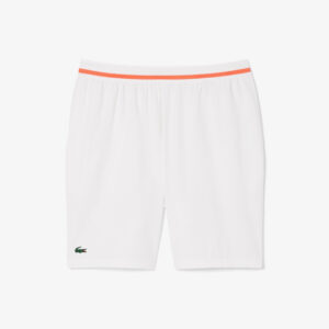 Lacoste กางเกงเทนนิสผู้ชาย Men's Tennis x Novak Djokovic Shorts | White/Red ( GH741300NSS )