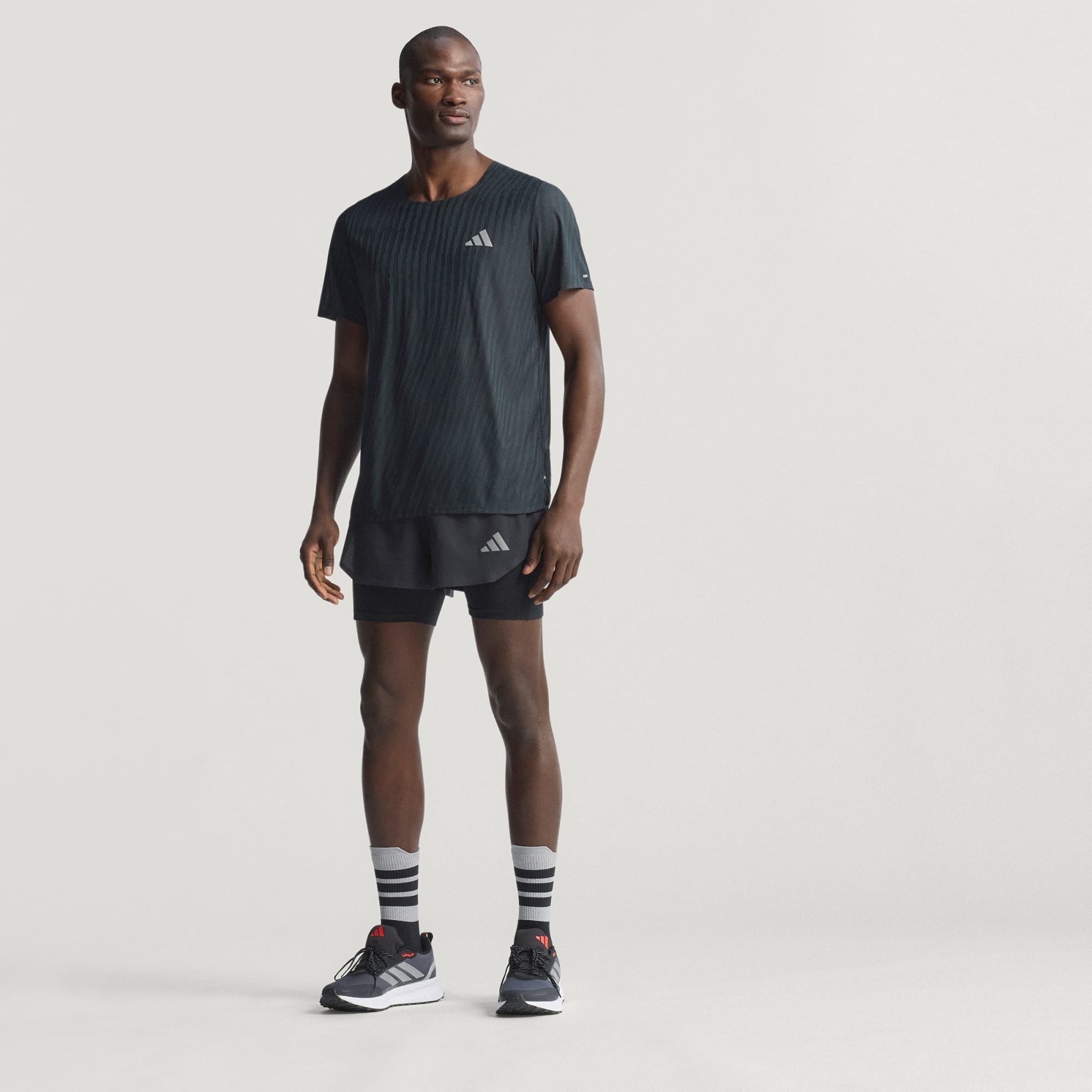 Adidas เสื้อกีฬาผู้ชาย Men's Adi365 Running CLIMACOOL+ | Black/Grey Six ( JM5702 ) - Image 7