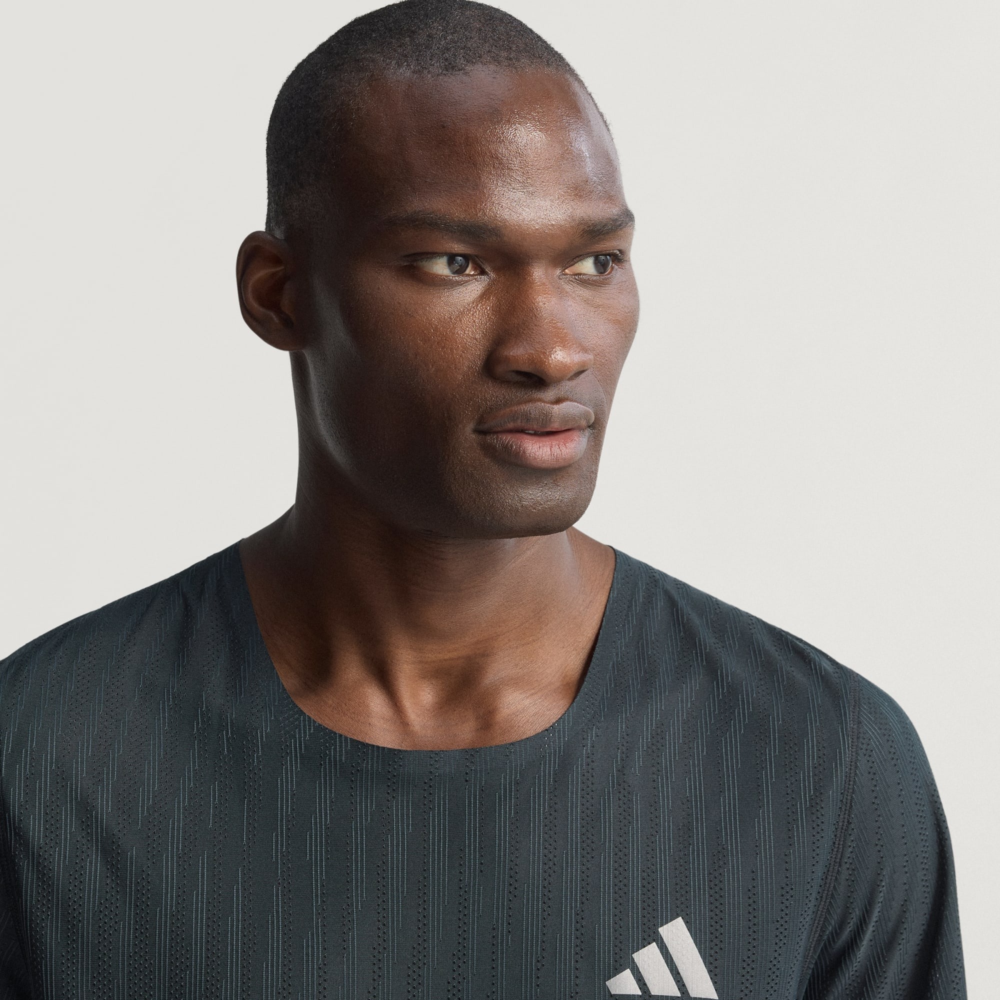 Adidas เสื้อกีฬาผู้ชาย Men's Adi365 Running CLIMACOOL+ | Black/Grey Six ( JM5702 ) - Image 8