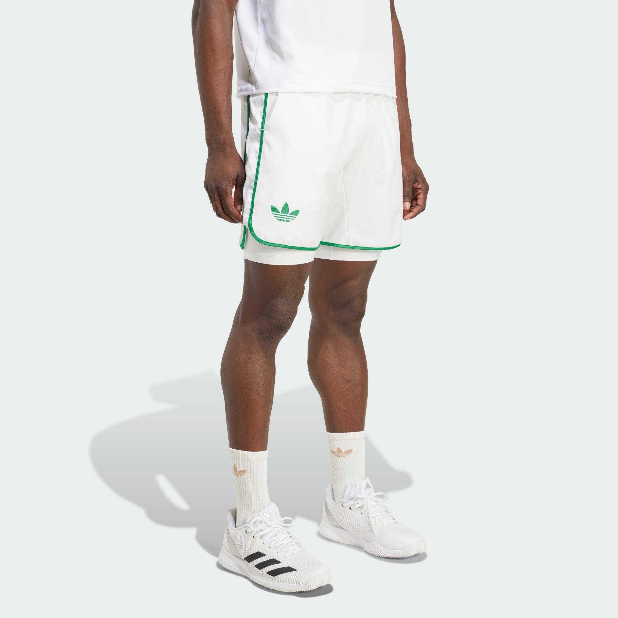 Adidas กางเกงเทนนิสผู้ชาย Men's Tennis Climacool Shorts Set | White ( JN0786 ) - Image 4