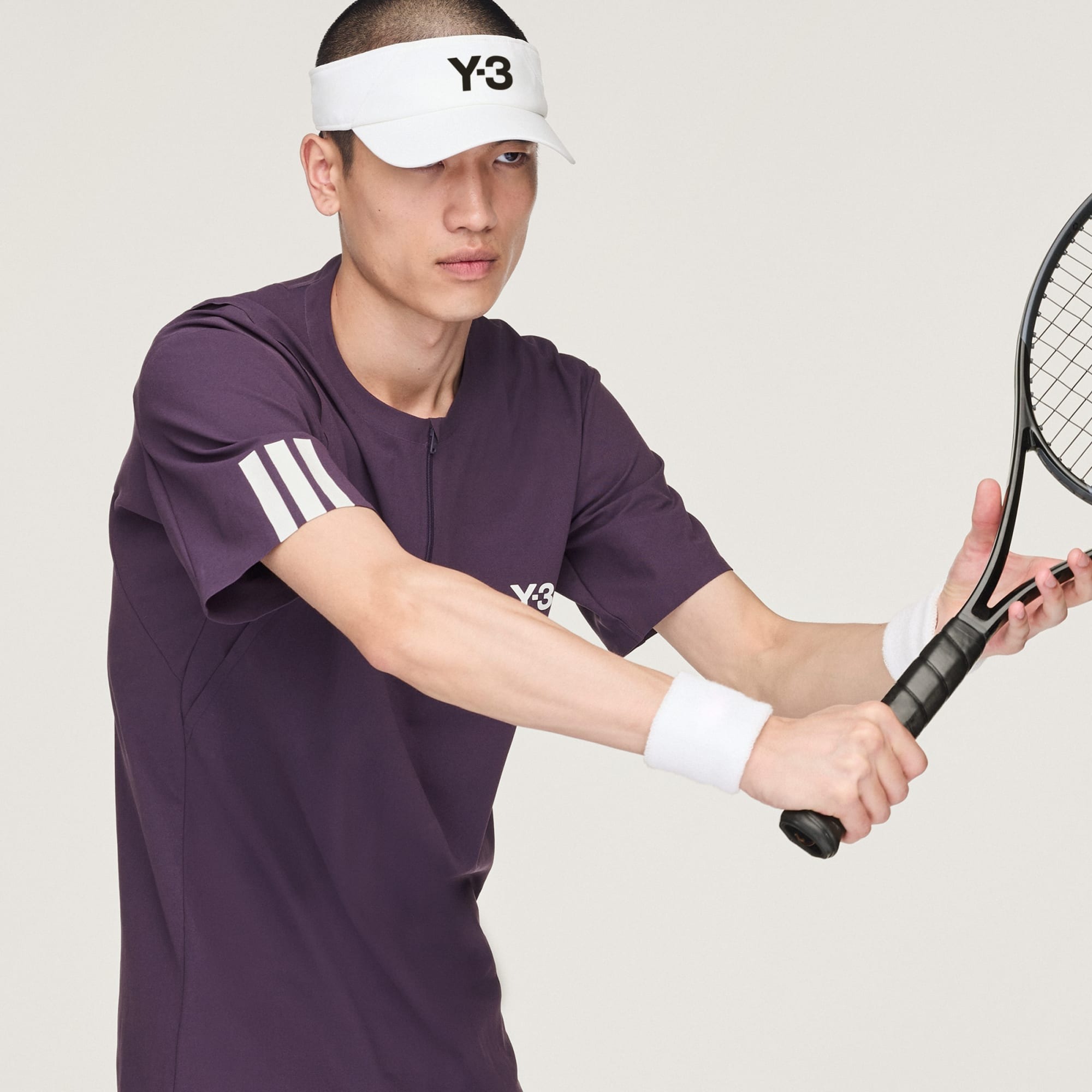 Adidas เสื้อเทนนิสผู้ชาย Men's Y-3 Tennis Pro FreeLift Tops | Aurora Plum ( JN2992 ) - Image 7