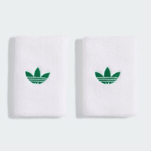Adidas ปลอกรัดข้อมือเทนนิสแบบยาว Originals Tennis Wristband Large | White/Green ( JW8534 )