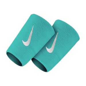 Nike ปลอกรัดข้อมือเทนนิสแบบยาว Premier Swoosh Doublewide Wristbands | Gamma Blue/White ( NNN51429OS )