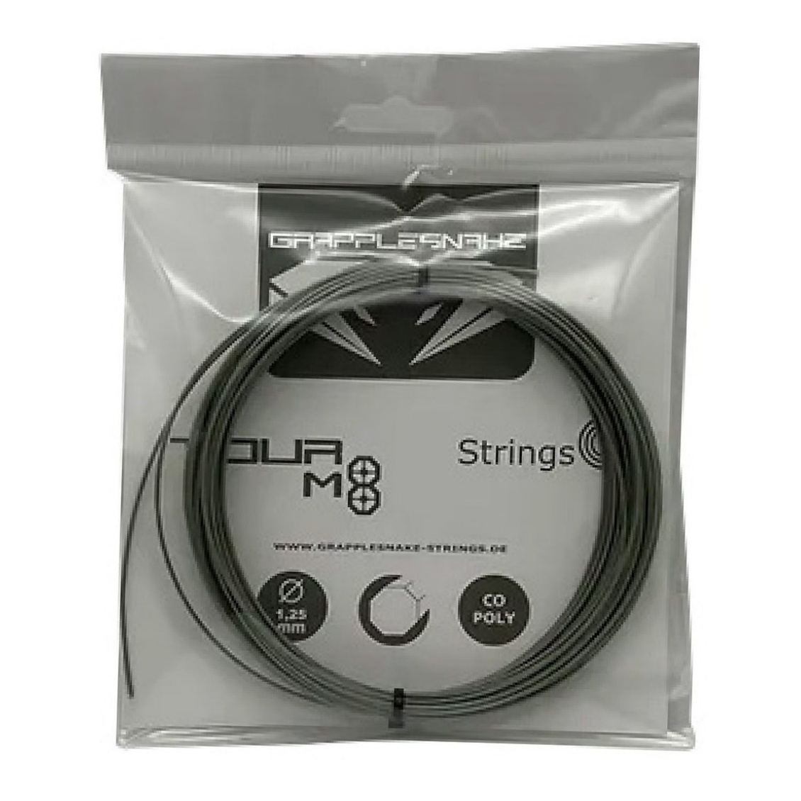 Grapplesnake เอ็นไม้เทนนิส Tour M8 1.25mm/1.30mm Tennis String Pack | Olive Green ( TOURM8 )