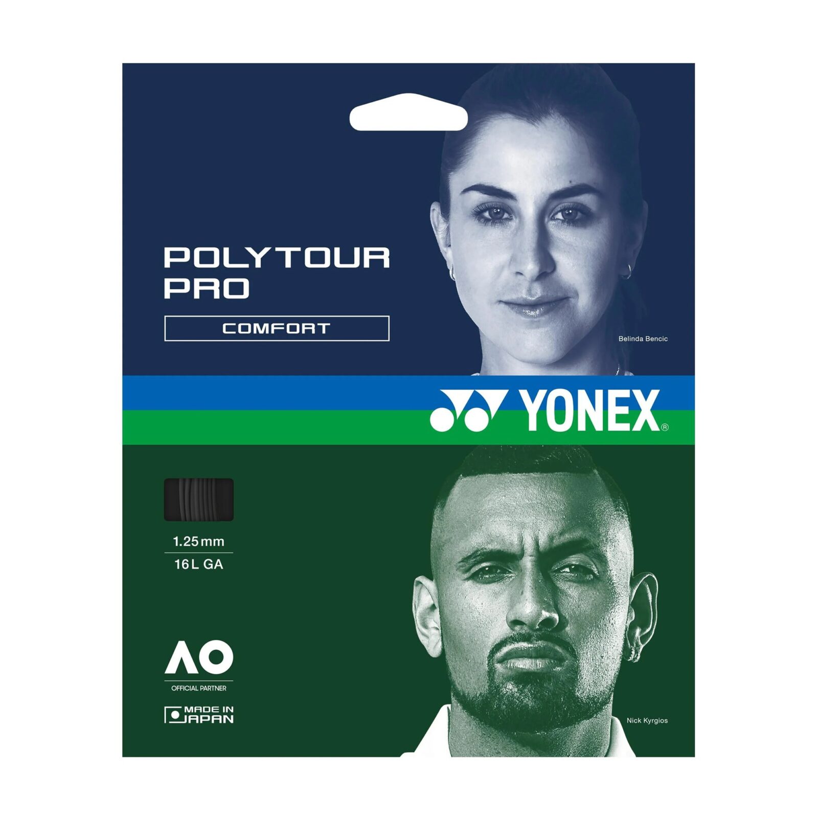 Yonex เอ็นไม้เทนนิส Polytour Pro 16L/1.25mm Tennis String Reel | Graphite ( PTGP125 )
