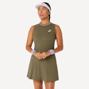 Asics ชุดเดรสเทนนิสผู้หญิง Women's Game Dress | Dark Olive ( 2042A444-300 )